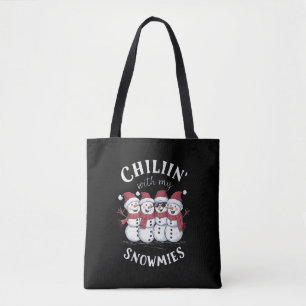 Bolsa Tote Presépio de Natal Relaxando Com Meus Amigos de Nev