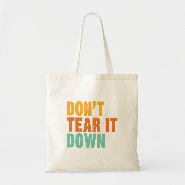 Bolsa Tote Preservação Histórica, Amante de Edifícios Antigos (Frente)