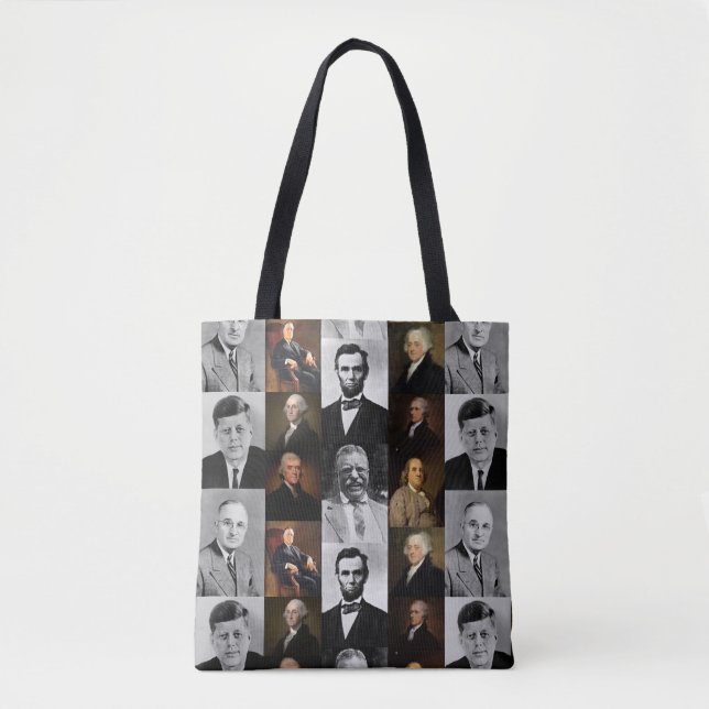 Bolsa Tote Presidentes dos EUA, mais Hamilton e Franklin Hist (Frente)