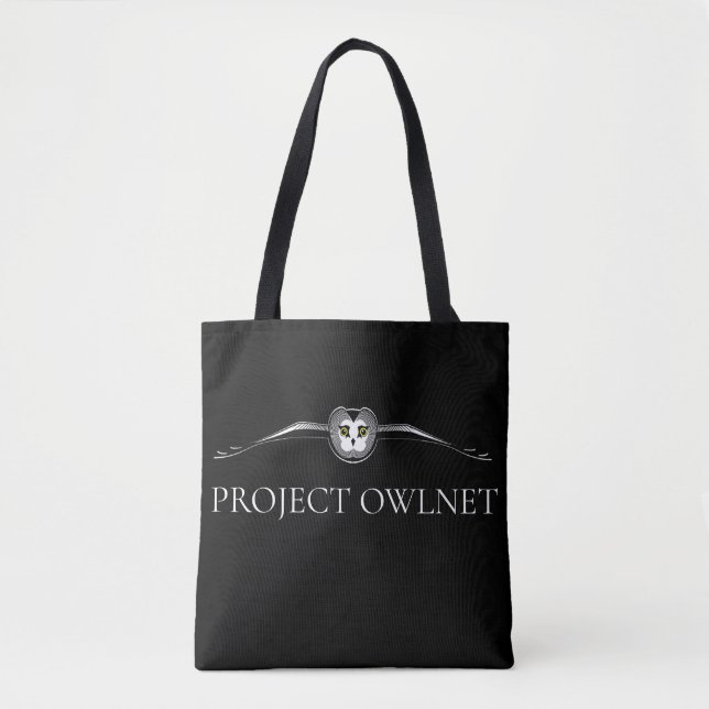 Bolsa Tote Preta Project Owlnet (Frente)