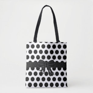 Bolsa Tote Preto & branco - bolinhas - bolsa/bolsa
