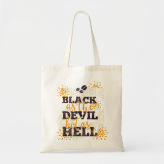 Bolsa Tote Preto como o Diabo Quente como o Inferno Café