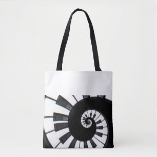 Bolsa Tote Preto e branco