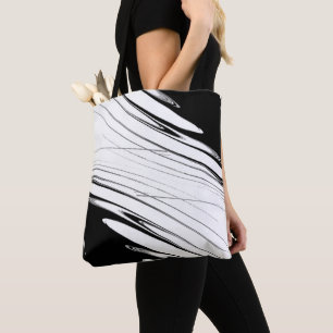 Bolsa Tote Preto e Branco Moderno