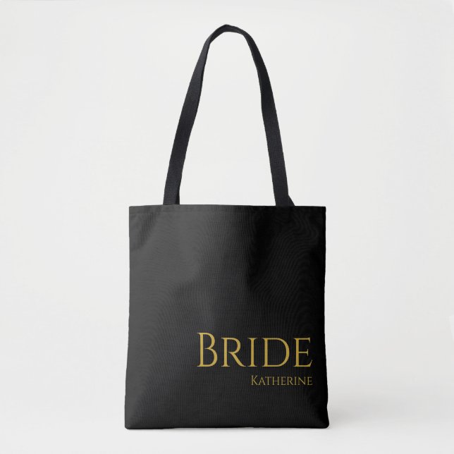 Bolsa Tote Preto e Dourado- (Frente)