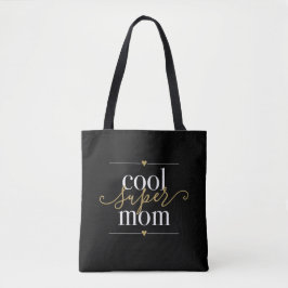 Bolsa Tote Preto E Dourado Super Mãe Moderna Elegante