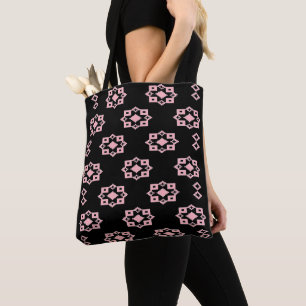 Bolsa Tote Preto e Rosa