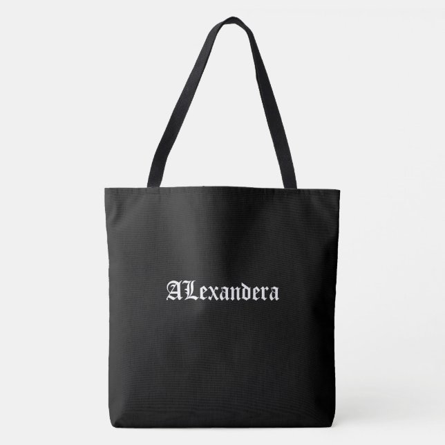 Bolsa Tote Preto Halloween Personalizado (Frente)