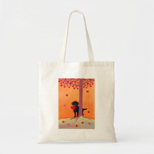 Bolsa Tote Preto Labrador da cor do outono