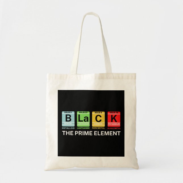 Bolsa Tote Preto O Elemento Principal Histórico Preto (Frente)