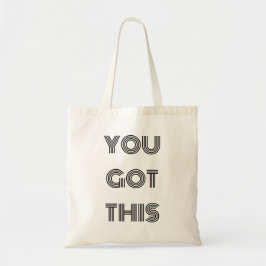 Bolsa Tote Preto personalizado VOCÊ TEM ESTE Motivacional