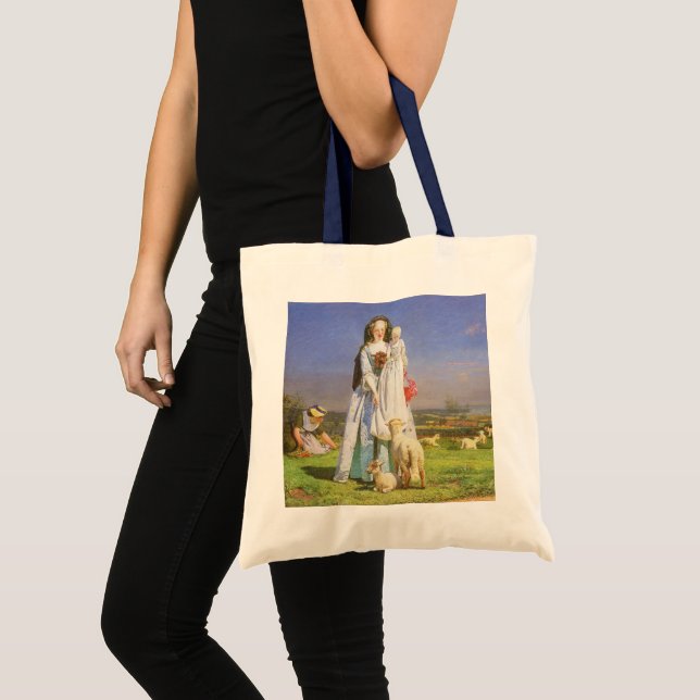 Bolsa Tote Pretty Baa Lambs por Ford Madox Brown (Frente (produto))
