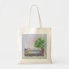 Bolsa Tote Pretty Floral Sitting Scenery By The Sea