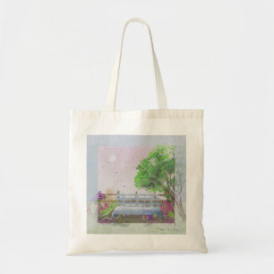 Bolsa Tote Pretty Floral Sitting Scenery By The Sea