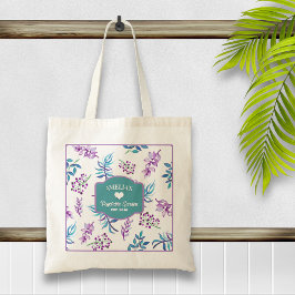 Bolsa Tote Pretty Watercolor Floral Garden