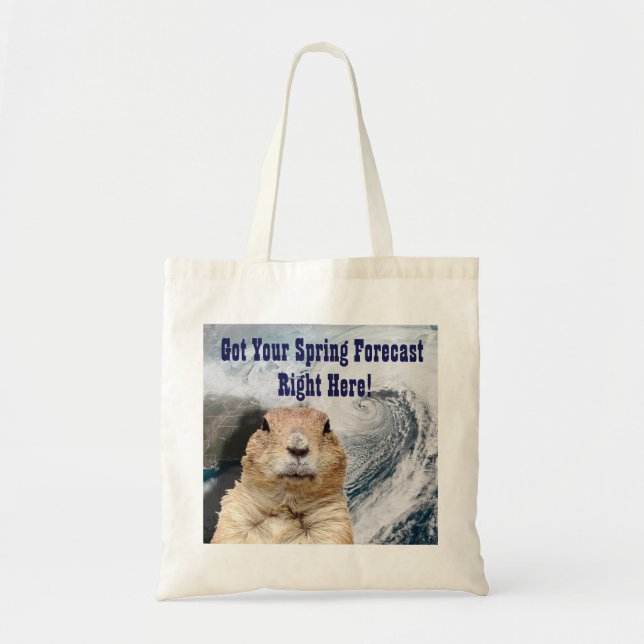 Bolsa Tote Previsão de Primavera de Groundhog (Frente)