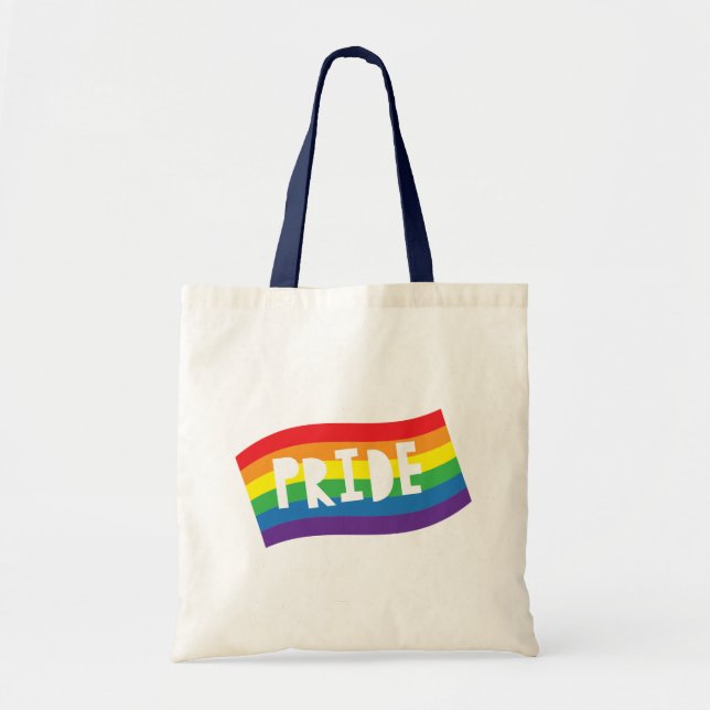 Bolsa Tote Pride Rainbow Flag (Frente)