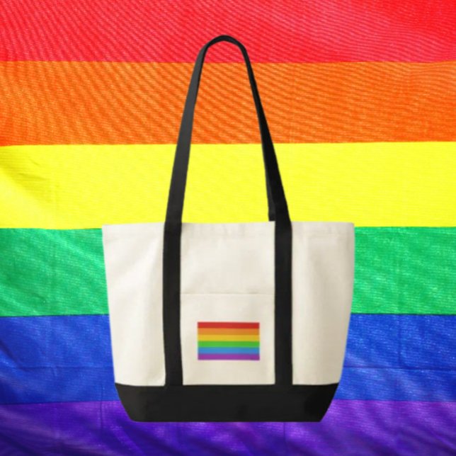 Bolsa Tote PridePulse: Impulso Arco-íris Orgulho (Criador carregado)