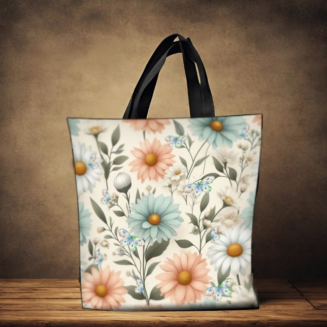 Bolsa Tote Primavera Daisies (Criador carregado)