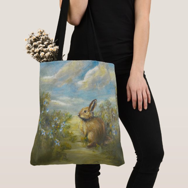 Bolsa Tote Primavera de Coelho op2 (Close Up)