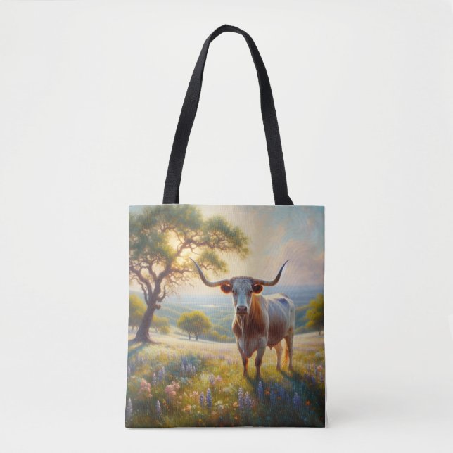 Bolsa Tote Primavera do Texas longhorn (Frente)