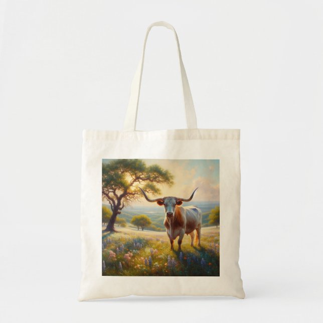 Bolsa Tote Primavera do Texas longhorn (Frente)