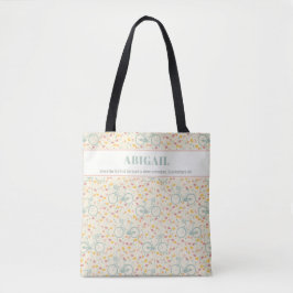 Bolsa Tote Primavera Floral Bike Pattern Bíblia Verso