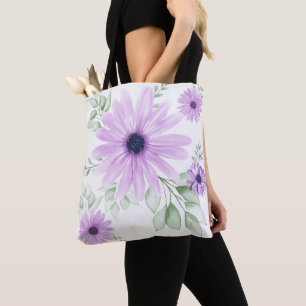 Bolsa Tote Primavera Floral Padrão Botânico Colorido