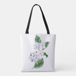 Bolsa Tote Primavera HYRDANGEA com letra personalizável