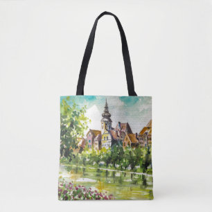 Bolsa Tote Primavera na cidade pequena no rio