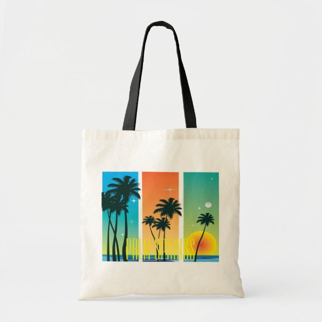 Bolsa Tote Primavera Palm da Califórnia Palm Trees Budget Bol (Frente)