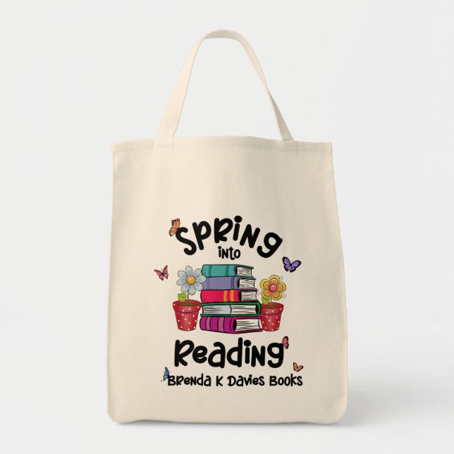 Bolsa Tote Primavera Para Ler Brenda K Davies Livros (Frente)