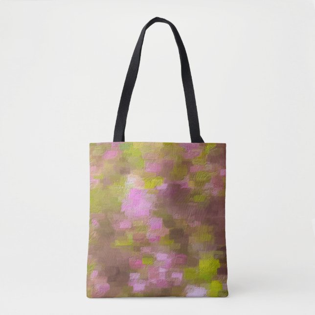 Bolsa Tote Primavera Season Pinks Abstrato (Frente)