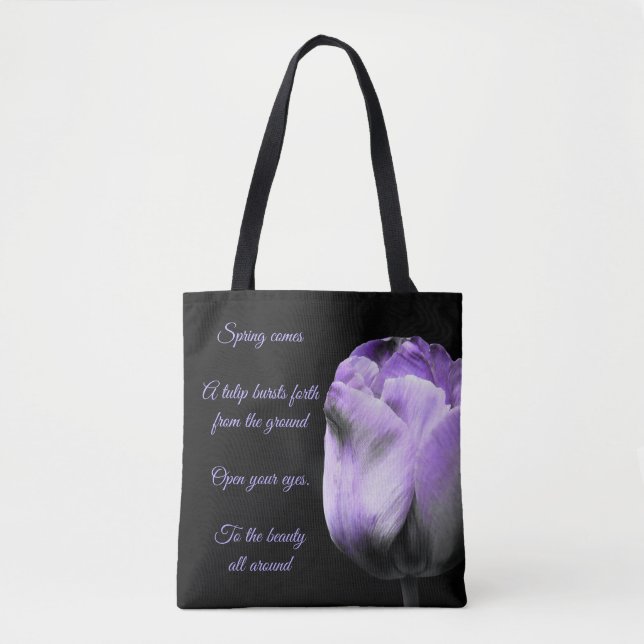 Bolsa Tote Primavera vem com Tulpa Roxa (Frente)