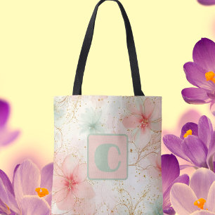 Bolsa Tote Primavera Watercolor Floral Garden