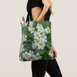 Bolsa Tote Primaveras Brancas Florais