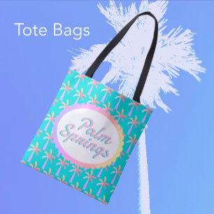 Bolsa Tote Primaveras De Palma Retrotraços Turquesa Palmas Tr