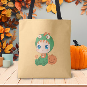 Bolsa Tote Primeiro Halloween, Dragão-Bebê-Dragão Dinossau