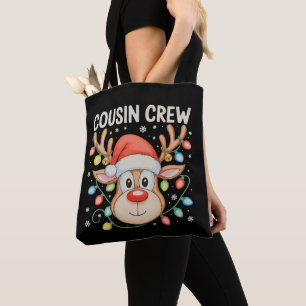 Bolsa Tote Primo Crew Reindeer Natal Feriado das Luzes de Nat