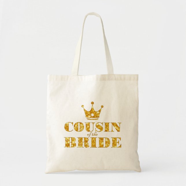 Bolsa Tote Primo dourado do brilho da noiva (Frente)