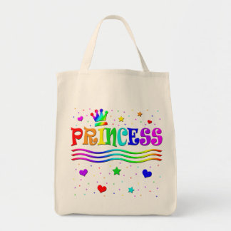 Bolsa Tote Princesa bonito Tiara do arco-íris do clipart dos
