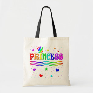 Bolsa Tote Princesa bonito Tiara do arco-íris do clipart dos