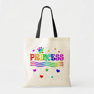 Bolsa Tote Princesa bonito Tiara do arco-íris do clipart dos