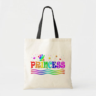 Bolsa Tote Princesa bonito Tiara do arco-íris do clipart dos