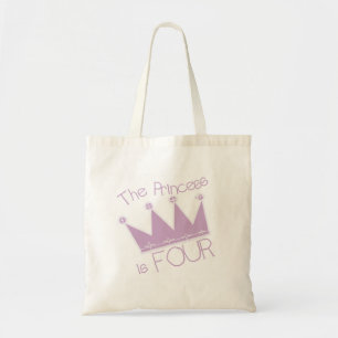 Bolsa Tote Princesa Coroa 4ª Camisetas de Aniversário