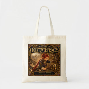 Bolsa Tote Princesa da Torre do Relógio Heroína Steampunk de