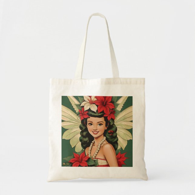Bolsa Tote Princesa de Natal Tropical de Retro (Frente)