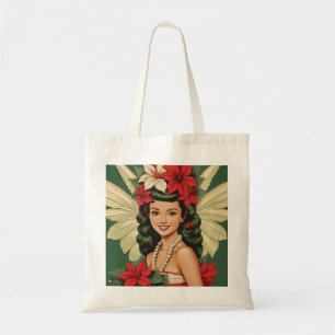Bolsa Tote Princesa do Natal Tropical Retro dos Anos 50