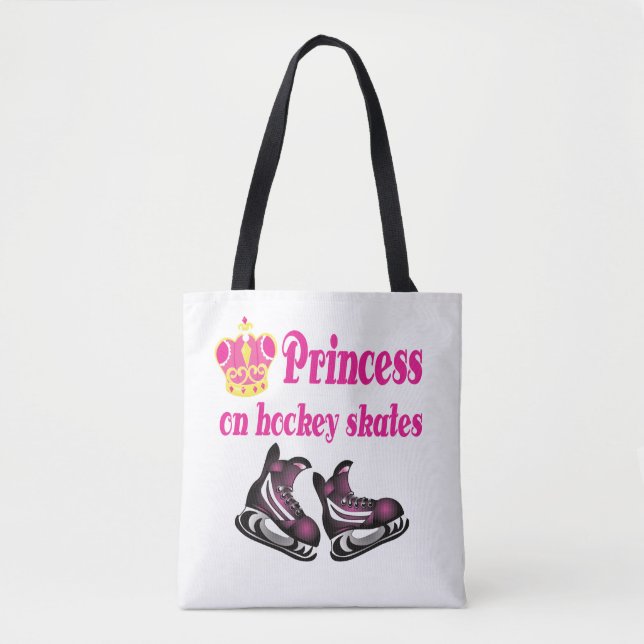 Bolsa Tote Princesa em Skates de hóquei (Frente)
