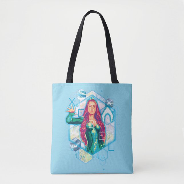 Bolsa Tote Princesa Mera Sextavado Gráfico de Aquaman | Xebel (Frente)